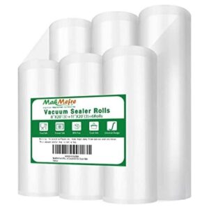 MakMeFre Paquete de 6 bolsas selladoras al vacío de 8 x 20_1