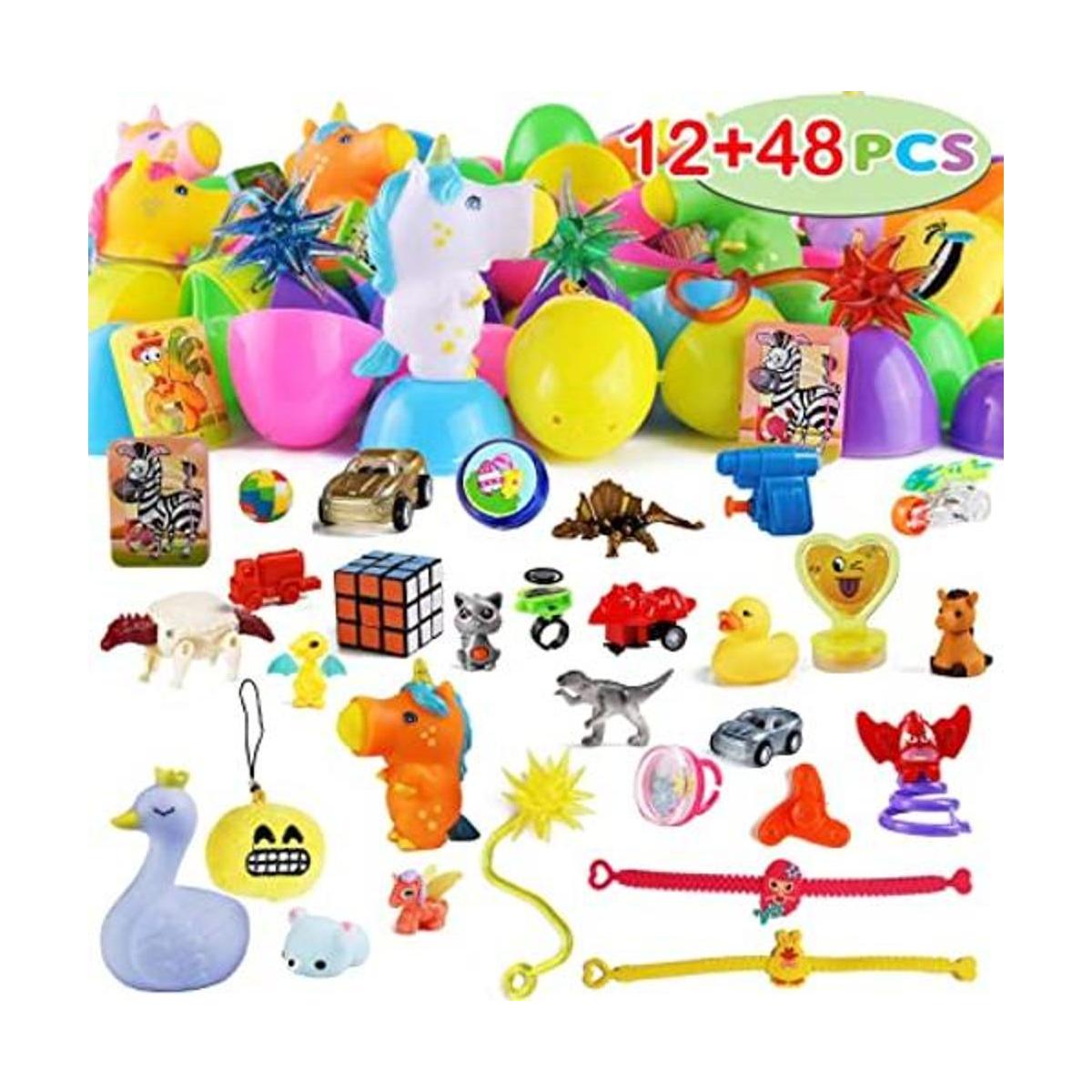 Juego de 60 huevos de Pascua rellenos con juguetes