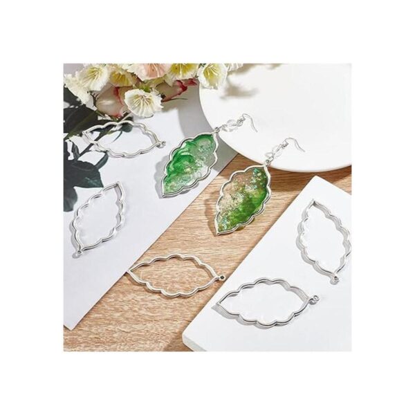 CHGCRAF Colgantes hexagonales de bisel abierto Plata_3