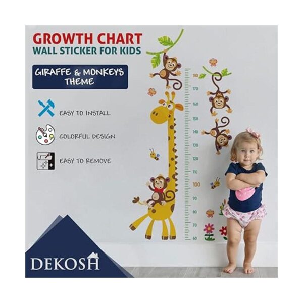 DEKOSH Giraffe Monkeys Tabla de pared de altura para_4