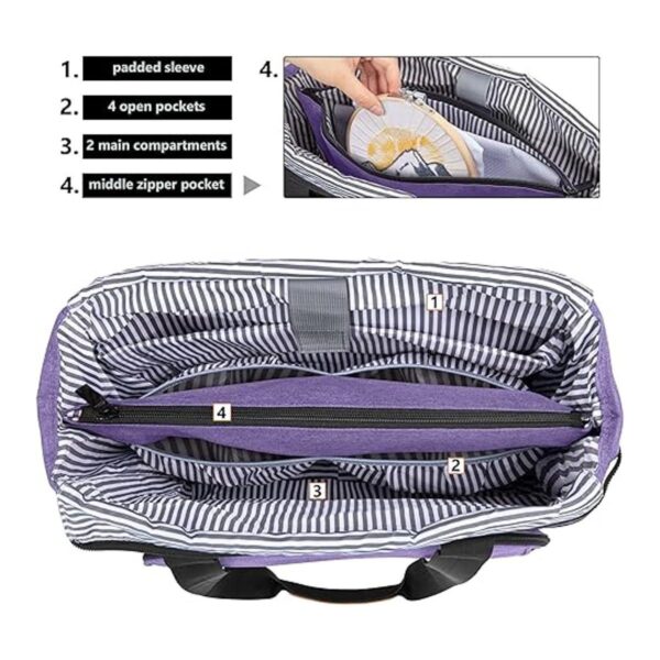 Luxja Bolsa de transporte para proyectos de bordado bolsa_4