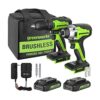 Greenworks Herramientas eléctricas CK24L1520 con kit de_1