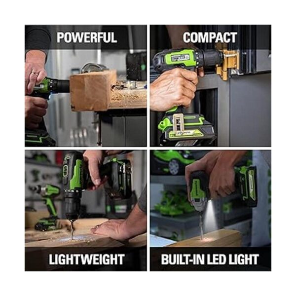 Greenworks Herramientas eléctricas CK24L1520 con kit de_6
