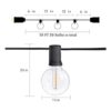 Romasaty Cadena de luces LED G40 de 50 pies para patio al