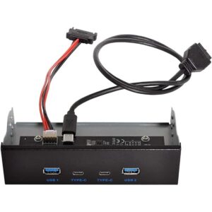 Cablecc USBC y USB 3.0 HUB 4 puertos Panel frontal a placa_1