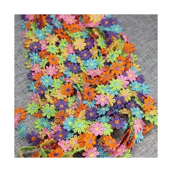IDONGCAI Coloridas margaritas de encaje de flores bordadas_6