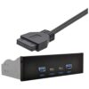 Cablecc USBC y USB 3.0 HUB 4 puertos Panel frontal a placa_5