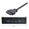 Cablecc USBC y USB 3.0 HUB 4 puertos Panel frontal a placa_3