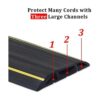 Protector de cable de suelo resistente 3 canales que_5