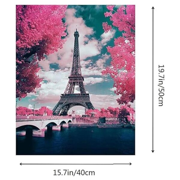 Karyees Kit de pintura de París rosa por números para