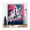 Karyees Kit de pintura de París rosa por números para