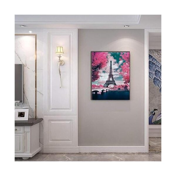 Karyees Kit de pintura de París rosa por números para