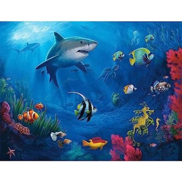 Pintura de diamantes 5D con diseño de mundo submarino