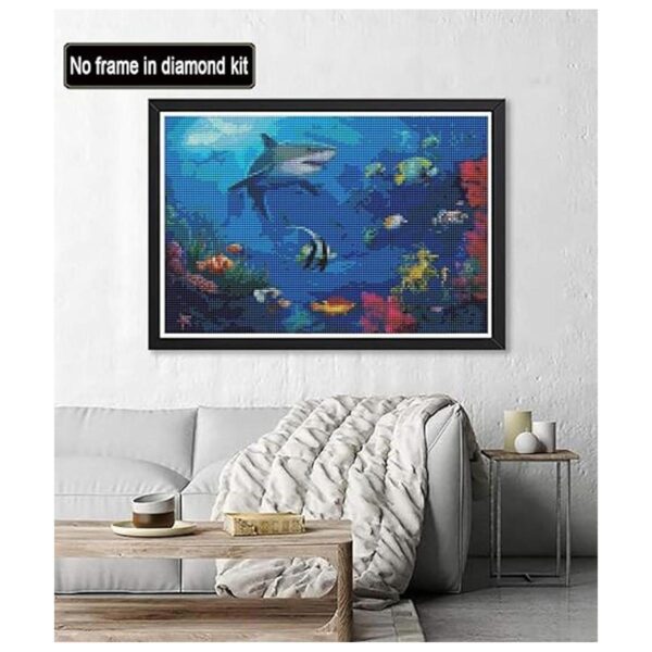 Pintura de diamantes 5D con diseño de mundo submarino