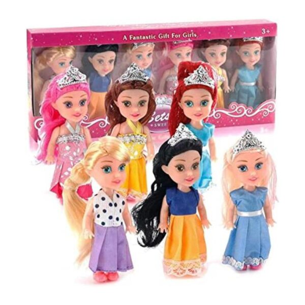 Liberty Imports Juego de 6 muñecas de princesa de bolsillo
