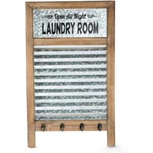 Lavabo galvanizado letrero para lavarropas con ganchos_1