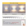 Lightess Moderno aplique de pared 2 luces LED de pared de_2