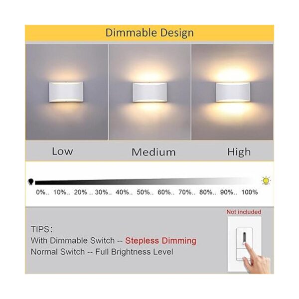 Lightess Moderno aplique de pared 2 luces LED de pared de_2