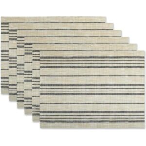 DII Mantel individual PVC 6 unidades diseño de rayas_1
