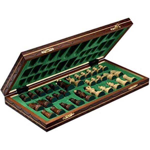 Juego de ajedrez europeo hecho a mano con flores tabla de_1