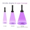 GLOSSDAY Linterna de luz negra 128 linternas UV LED