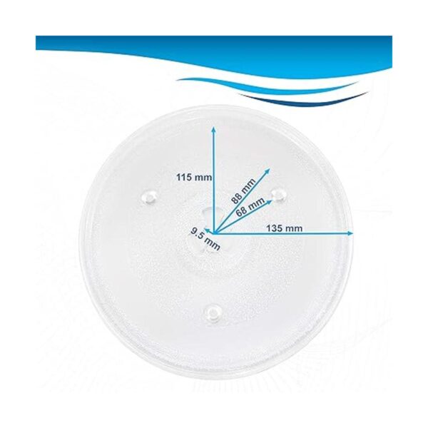 HQRP Bandeja giratoria de vidrio de 10.6 in compatible