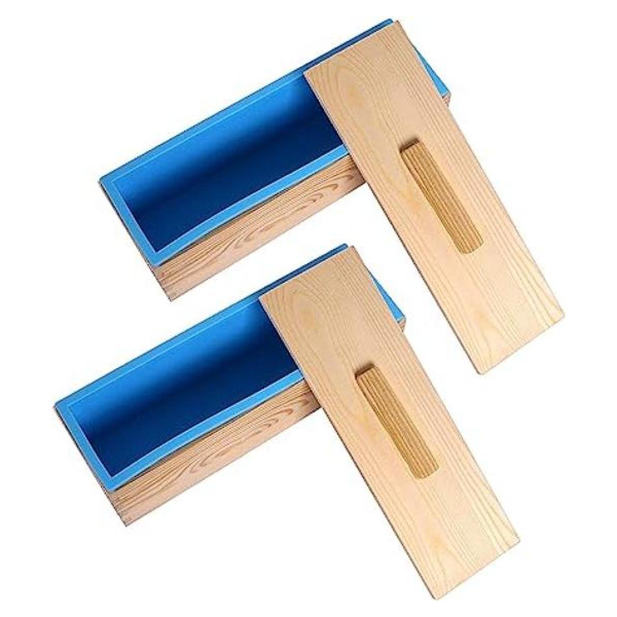 KEILEOHO 2 Pack de moldes de jabón de silicona 42oz molde
