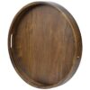 KINGCRAFT Bandeja redonda grande de 24 x 24 pulgadas