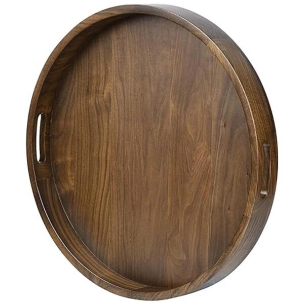 KINGCRAFT Bandeja redonda grande de 24 x 24 pulgadas
