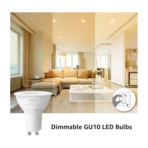 Lepro Bombillas LED GU10 regulables 3000 K color blanco_3