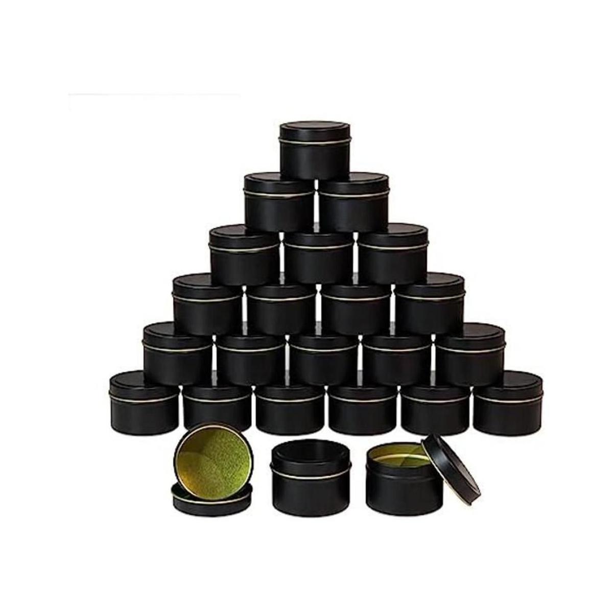 Latas de vela negras de 5 onzas línea de llenado de 4