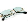 Gafas de sol de color azul turquesa con montura de oro_1
