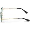 Gafas de sol de color azul turquesa con montura de oro_2