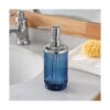 Juego de 4 accesorios de baño de vidrio azul decente_4