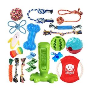 KIPRITII Juguetes masticables para perros Paquete de 18