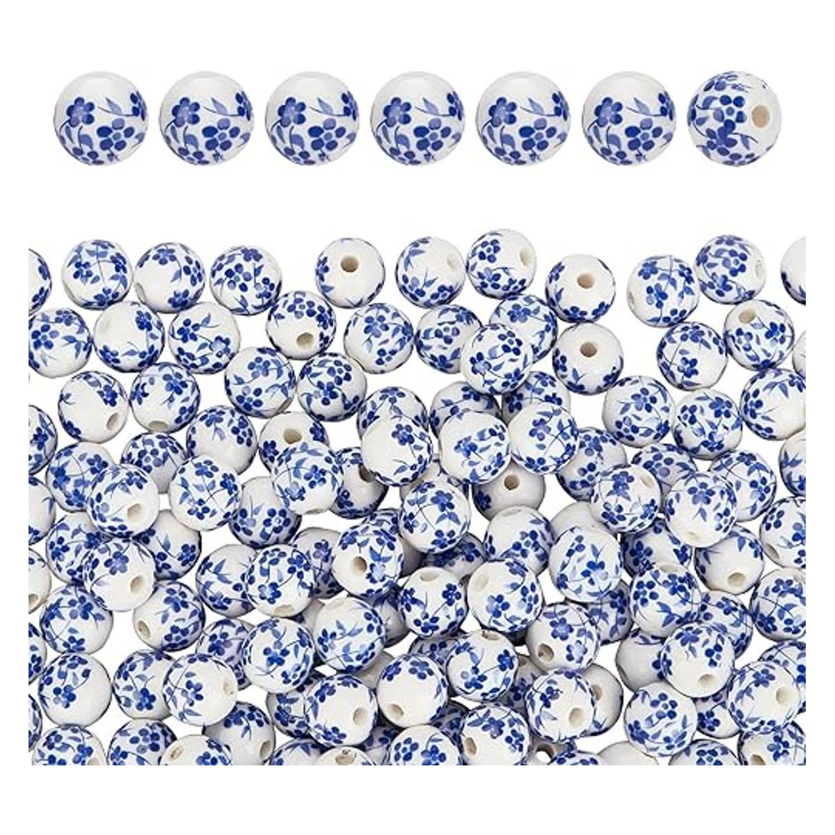 CHGCRAFT 200 cuentas redondas de porcelana de 0.472 in
