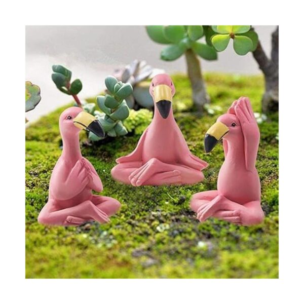 Goodeco Mini figura de flamenco de yoga estatuas
