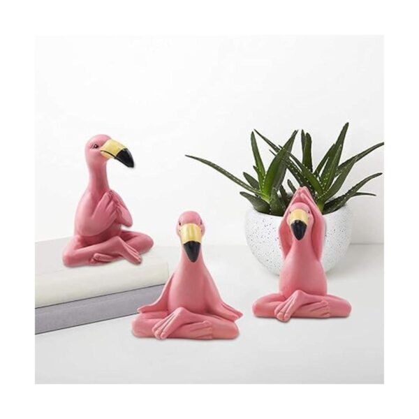 Goodeco Mini figura de flamenco de yoga estatuas