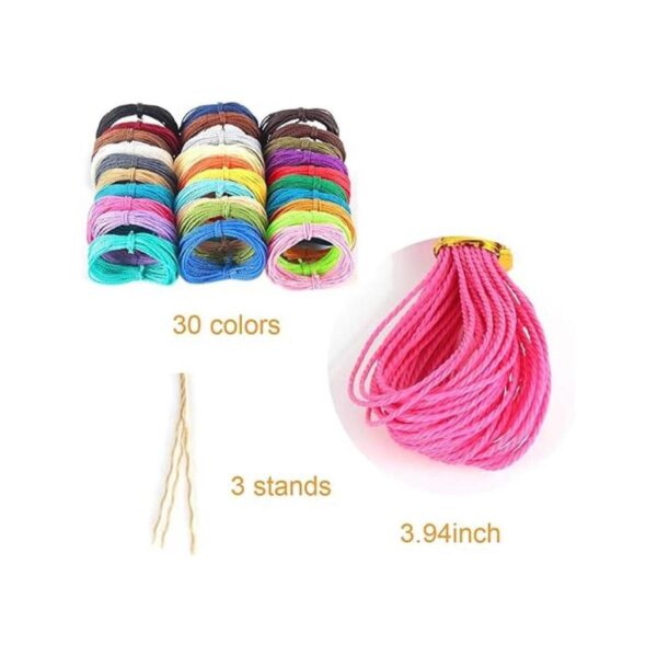 Hilo encerado de 30 colores 0.039 in 328 yardas cuerda