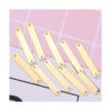 Artibetter 10 colgantes rectangulares en blanco con sello