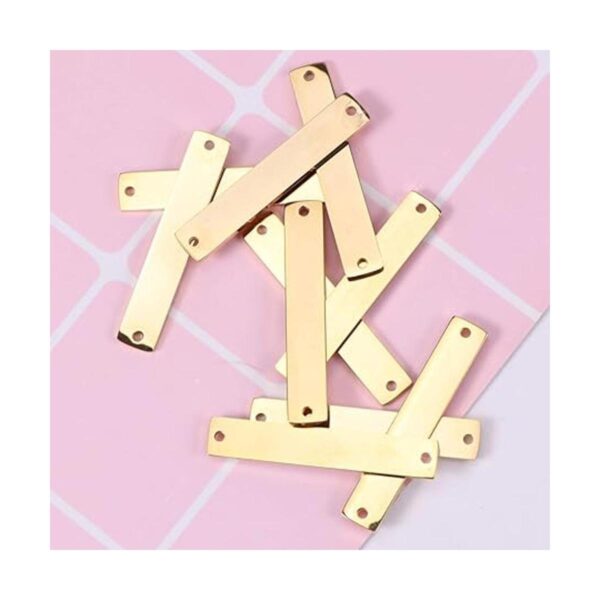 Artibetter 10 colgantes rectangulares en blanco con sello