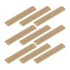 Artibetter 10 colgantes rectangulares en blanco con sello