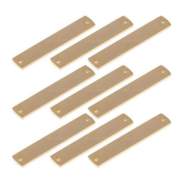 Artibetter 10 colgantes rectangulares en blanco con sello