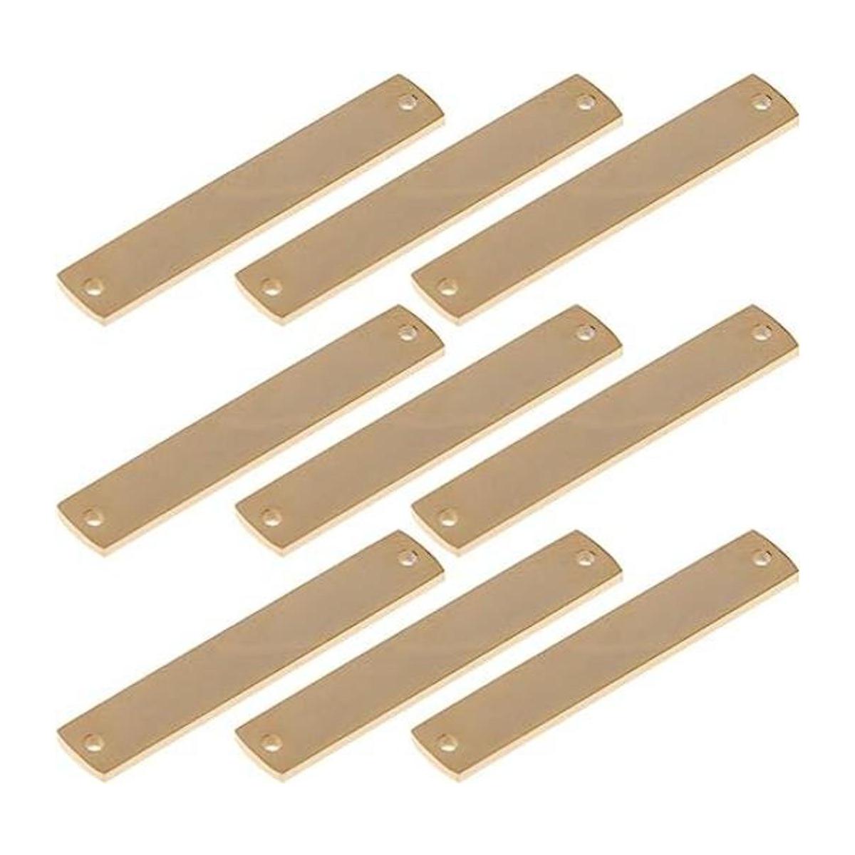 Artibetter 10 colgantes rectangulares en blanco con sello