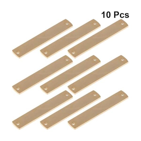 Artibetter 10 colgantes rectangulares en blanco con sello