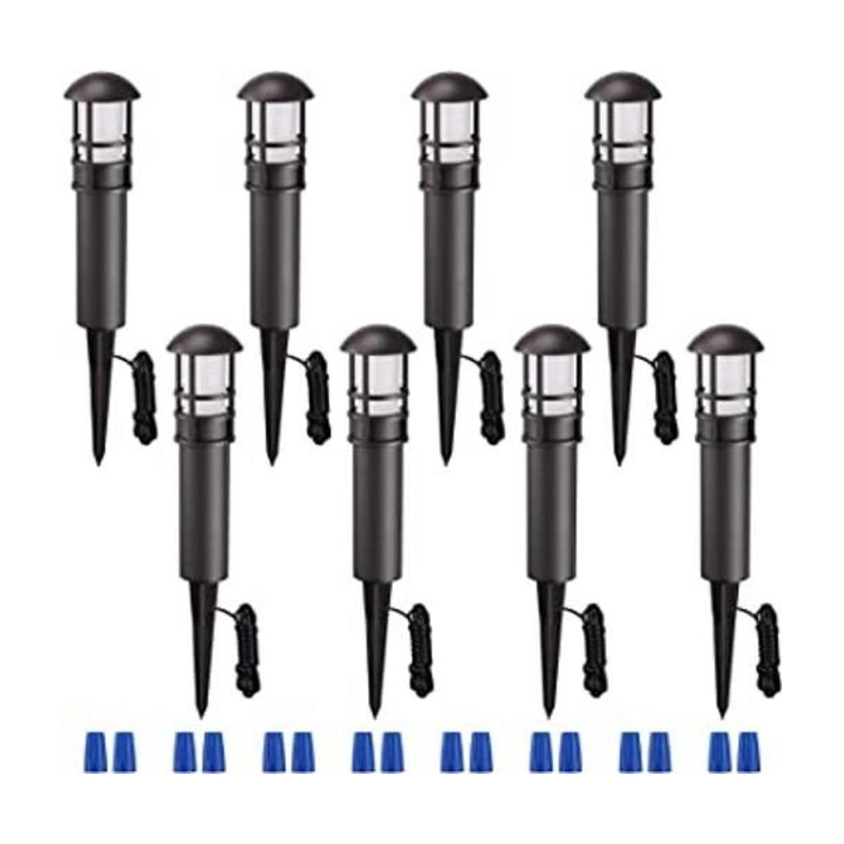 LEONLITE Paquete de 8 bolardos LED de luz de camino de