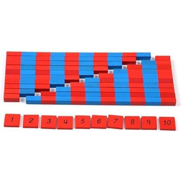 Montessori Varillas numéricas pequeñas con azulejos_5