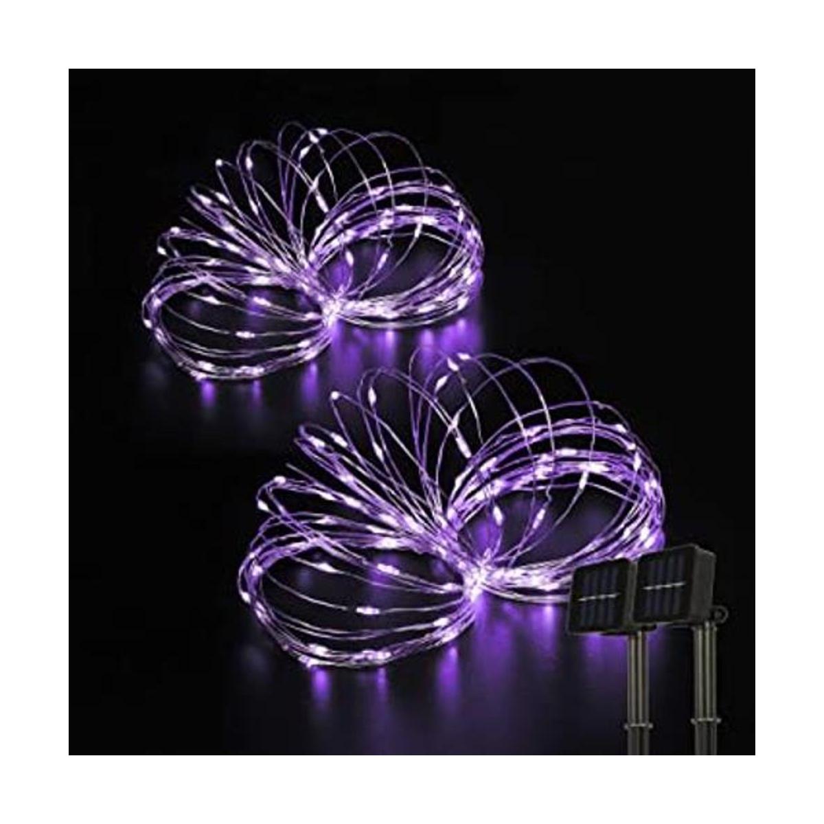 Beewin Paquete de 2 luces solares de hadas de 33 pies 100