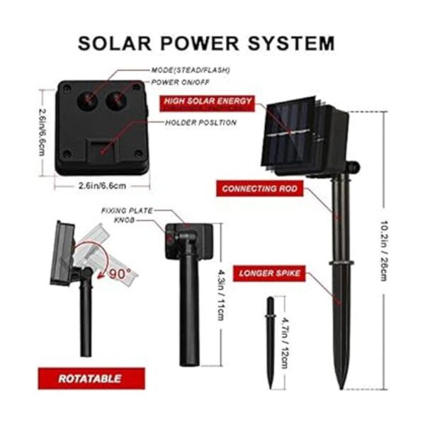 Beewin Paquete de 2 luces solares de hadas de 33 pies 100