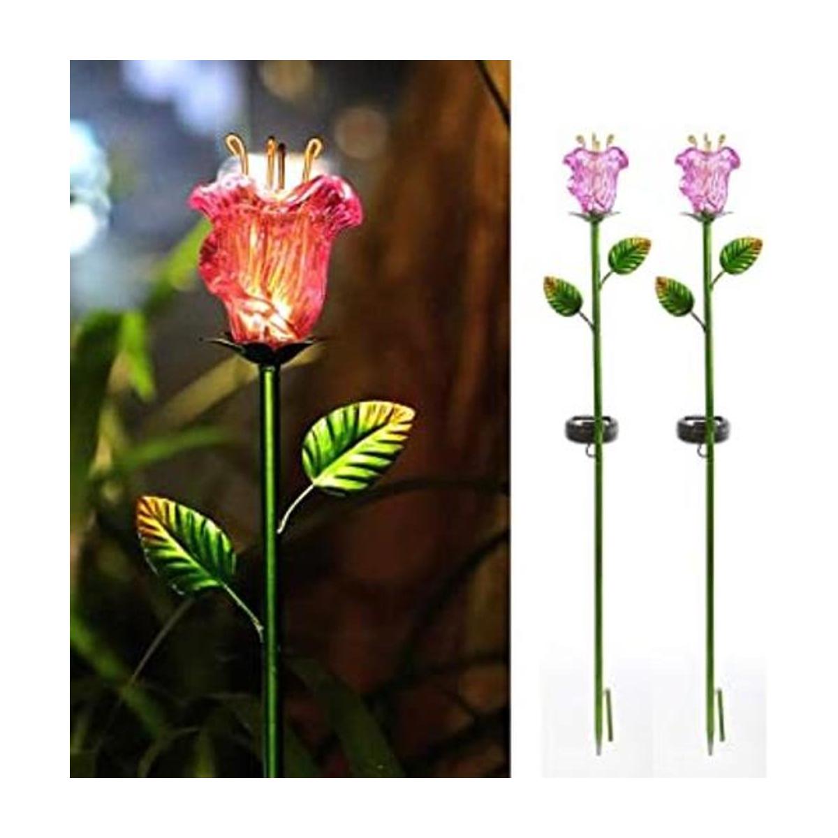 Joyathome Juego de luces solares para jardín 2 unidades
